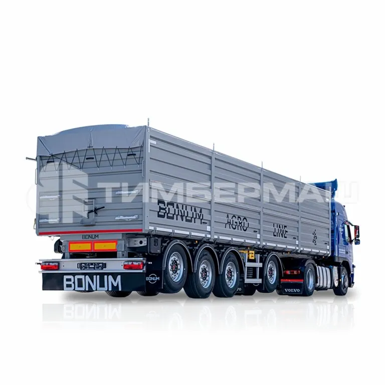 Зерновоз BONUM бортовой 46-60 м3 с вынесенной осью